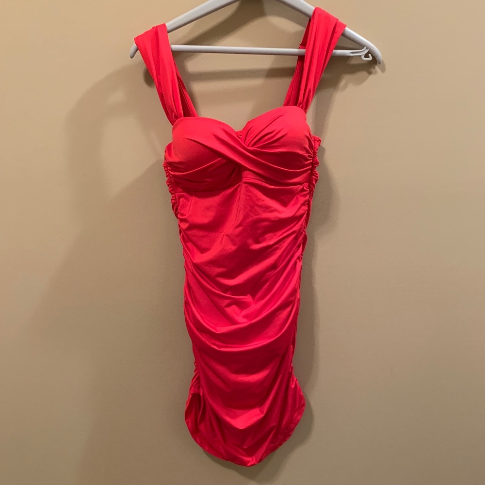 BALNEAIRE ONE PIECE BATHING SUIT WITH BIKINI COVERAGE - SIZE M